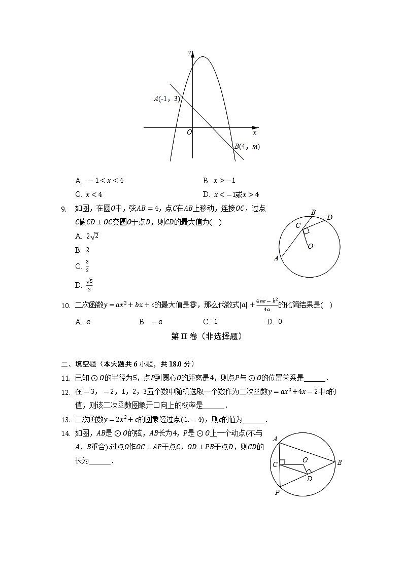 浙江省丽水市青田县八校联考2022-2023学年九年级上学期期中数学试卷第2页