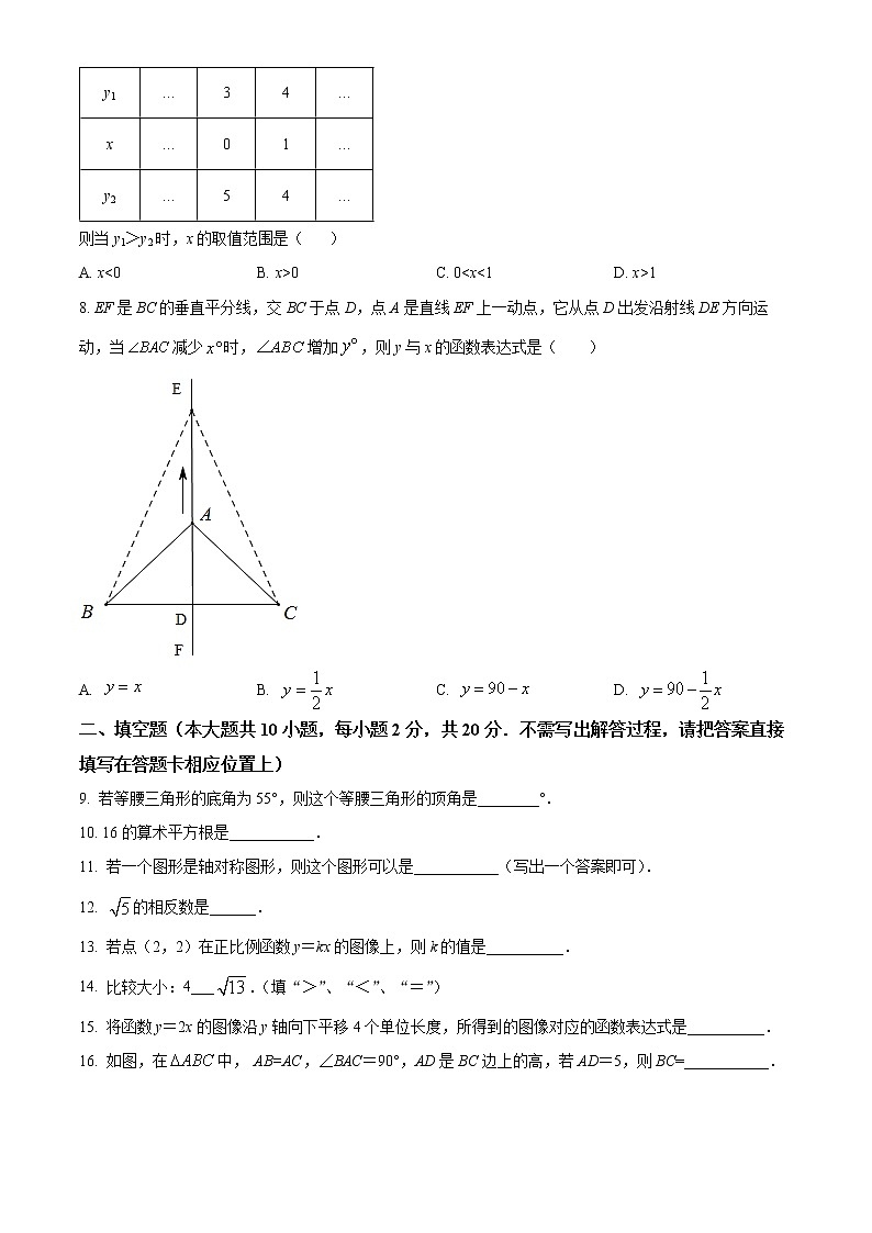 南京市南京二十九中教育集团致远中学2021-2022学年八年级上学期期末数学试题（含解析）第2页