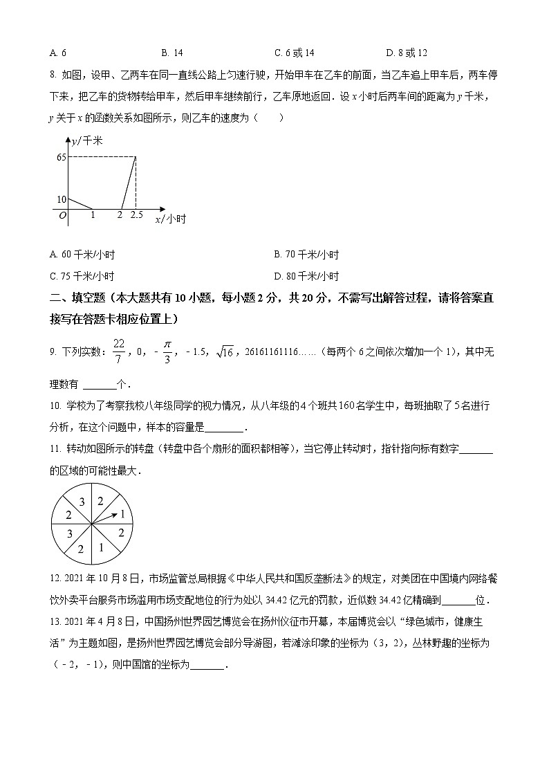 盐城市建湖县2021-2022学年八年级上学期期末数学试题（含解析）第2页