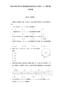 2022-2023学年江苏省扬州市仪征市九年级（上）期中数学试卷（含解析）