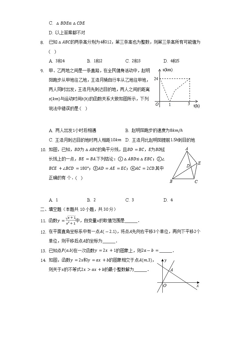 2021-2022学年安徽省池州市贵池区八年级（上）期末数学试卷（含解析）第2页