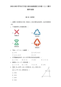 辽宁省大连市高新园区2022-2023学年九年级上学期期中数学试卷(含答案)