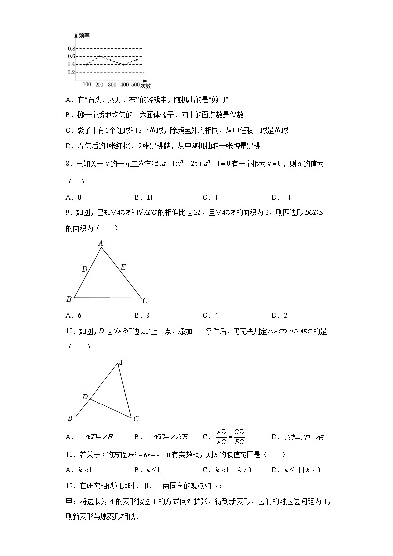 河北省保定市竞秀区2022-2023学年九年级上学期期中考试数学试卷(含答案)02