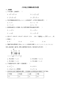 广东省清远市2022年八年级上学期期末数学试题及答案