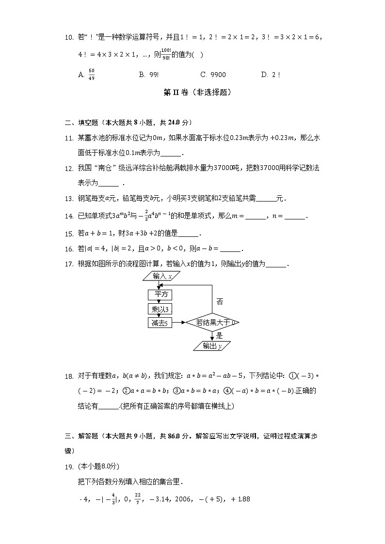 2022-2023学年福建省福州市平潭一中七年级（上）期中数学试卷（含解析）02
