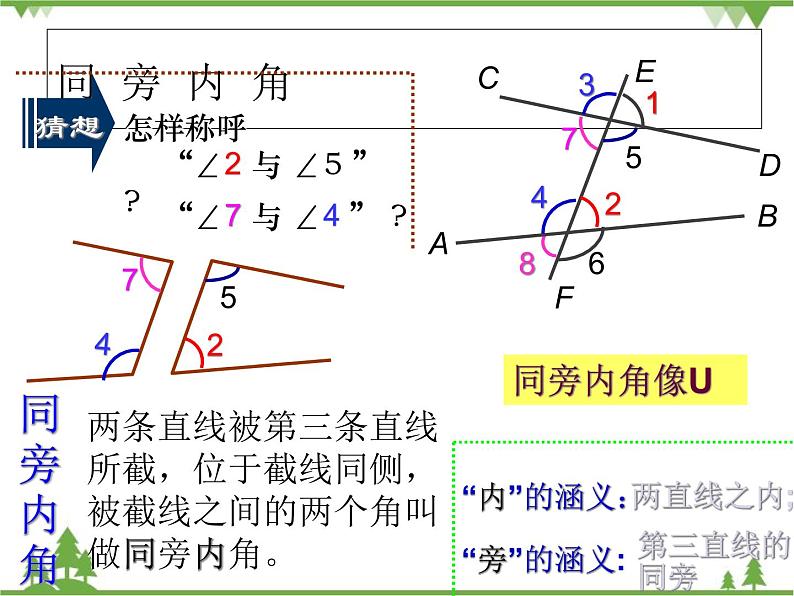 北师大版数学七年级下册 2.2 探索直线平行的条件4 第2课时 利用内错角或同旁内角判定两直线平行课件06