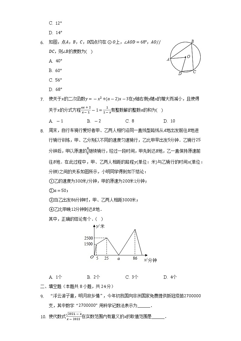 2021-2022学年江苏省连云港市海州区新海中学九年级（下）月考数学试卷（4月份）（含解析）第2页