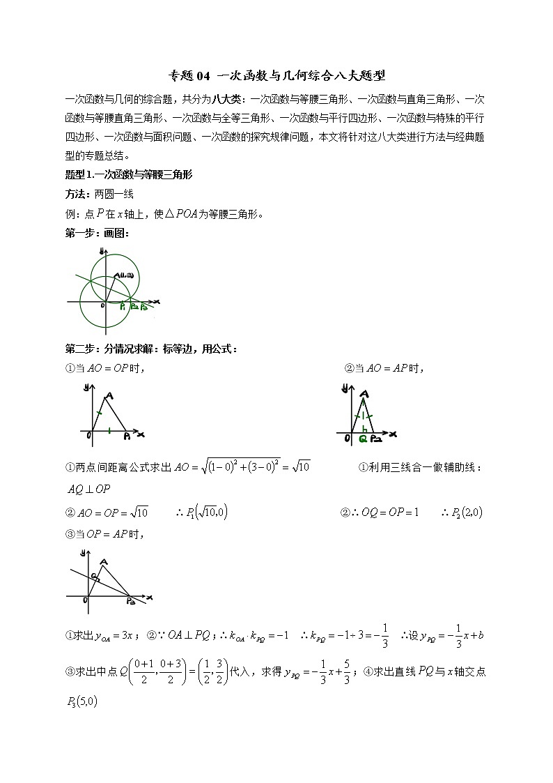 专题04 一次函数与几何综合八大题型-【高频考点】最新八年级数学下册高频考点专题突破（人教版）（解析版）第1页