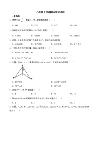 广东省广州市海珠区2022年八年级上学期期末数学试题及答案