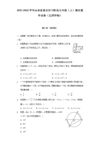 2021-2022学年山东省泰安市宁阳县九年级（上）期末数学试卷（五四学制）（含解析）