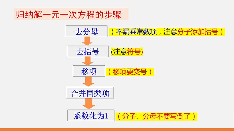 5.2.3 去分母解一元一次方程 课件  2022—2023学年北师大版数学七年级上册06