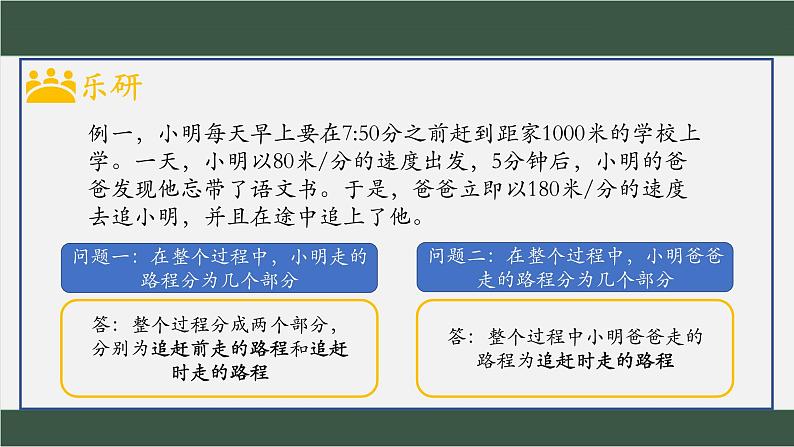 5.6应用一元一次方程——追赶小明 课件 2022—2023学年北师大版数学七年级上册03