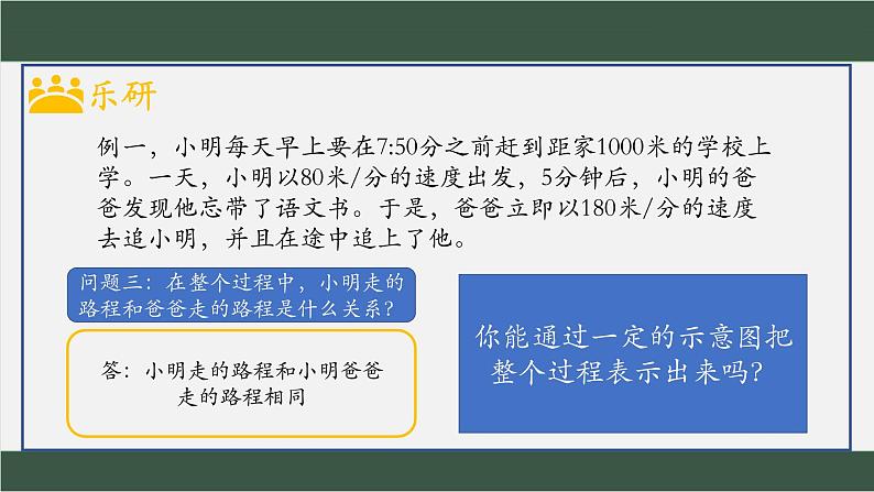 5.6应用一元一次方程——追赶小明 课件 2022—2023学年北师大版数学七年级上册04