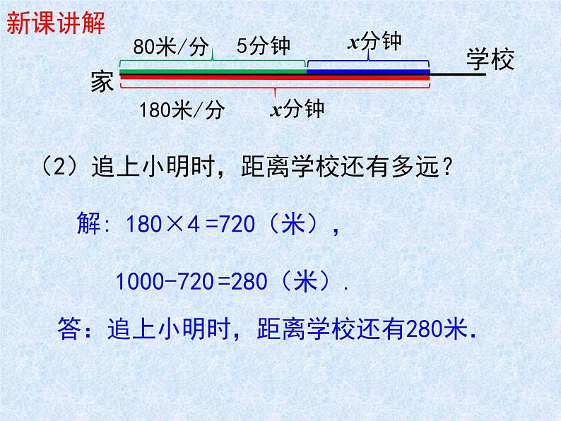 5.6应用一元一次方程—追赶小明 课件 2022-2023学年北师大版七年级数学上册第5页