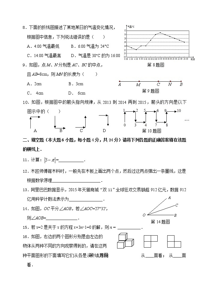 综合单元测练题-2020-2021学年北师大版七年级数学上册02
