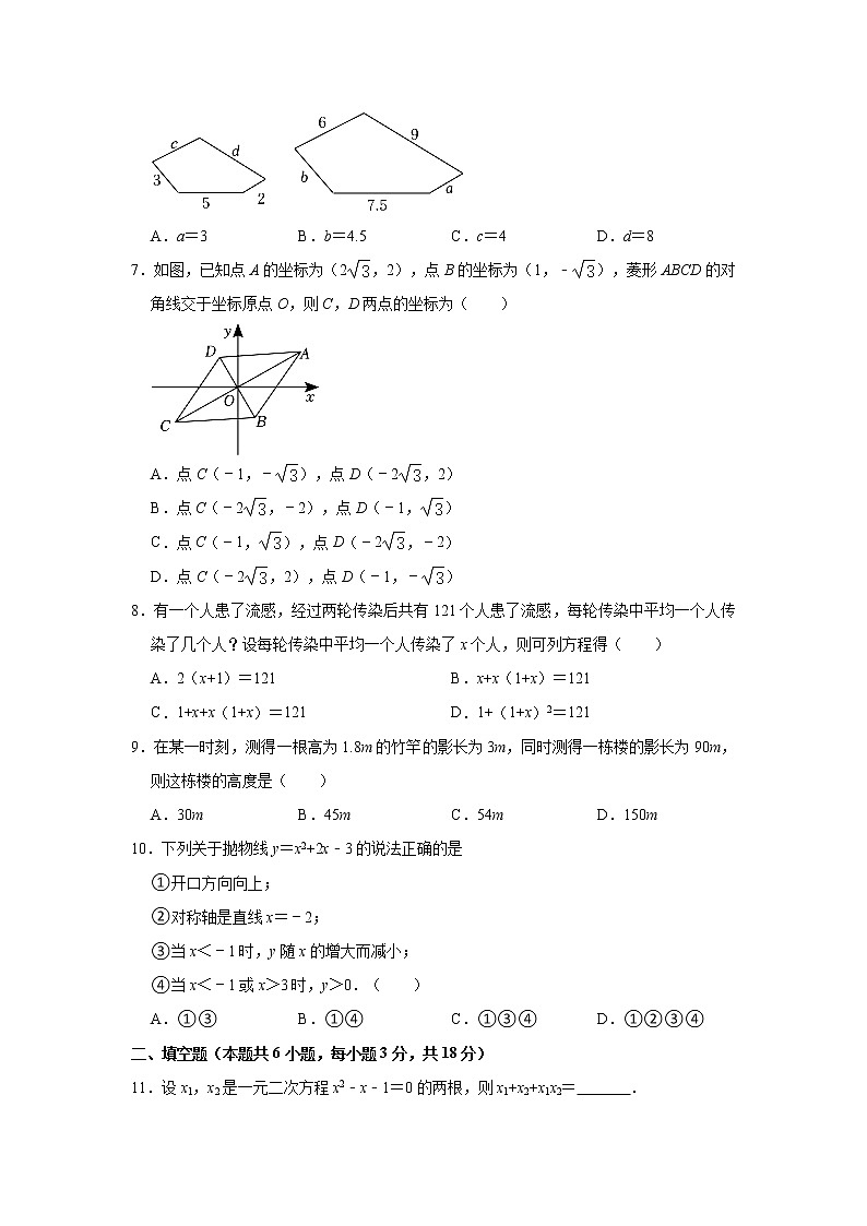 2022-2023学年辽宁省大连市甘井子区九年级（上）期中数学试卷(解析版)第2页
