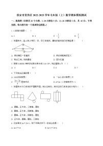 河北省保定市竞秀区2022-2023学年七年级（上）数学期末模拟测试(解析版)