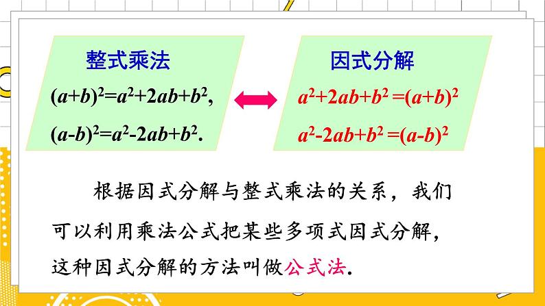 第2课时 用完全平方公式进行因式分解第6页