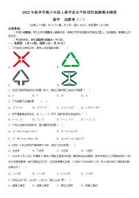 2022年秋季学期八年级上册学业水平阶段性抽测期末模拟数学试题卷（二）