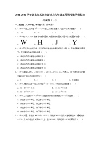 2021-2022学年湖北省武汉市新动力九年级元月调考数学模拟练习试卷（一）