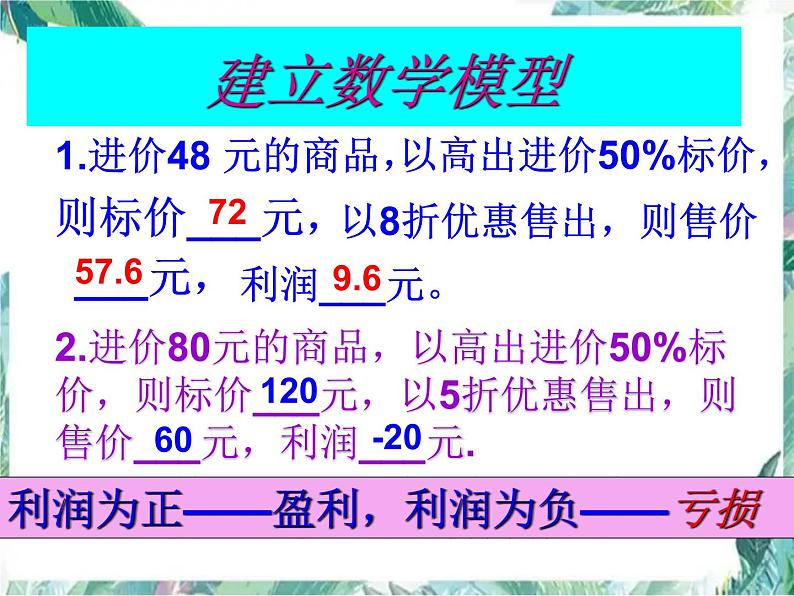 人教版七年级上册 实际问题与一元一次方程 打折销售问题 优质课件第4页