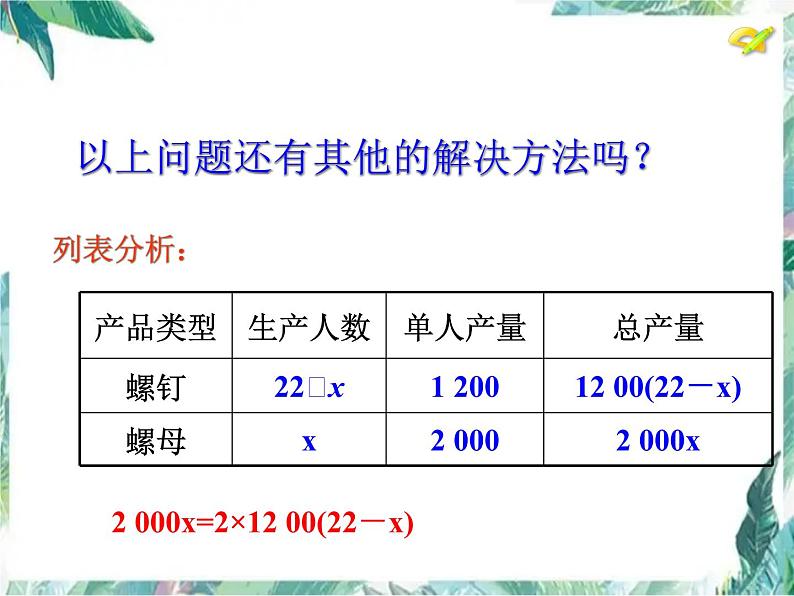 人教版七年级上册 实际问题与一元一次方程（配套问题 ）优质课件第7页