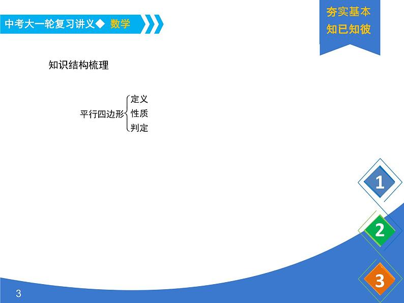 《中考大一轮数学复习》课件 课时29 平行四边形第3页