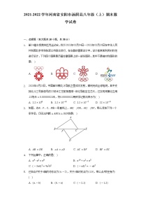 2021-2022学年河南省安阳市汤阴县八年级（上）期末数学试卷(含解析 )