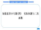 沪科版九年级数学上第21章二次函数与反比例函数知能素养小专题(四)实际问题与二次函数习题课件