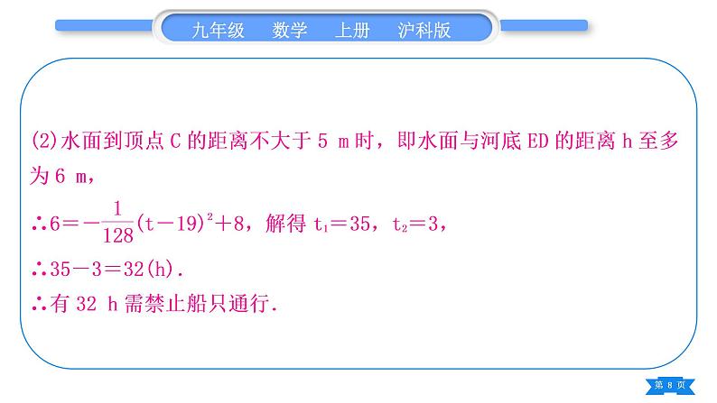 沪科版九年级数学上第21章二次函数与反比例函数知能素养小专题(四)实际问题与二次函数习题课件第8页