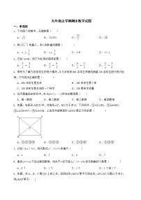 广东省茂名市茂南区2022年九年级上学期期末数学试题及答案