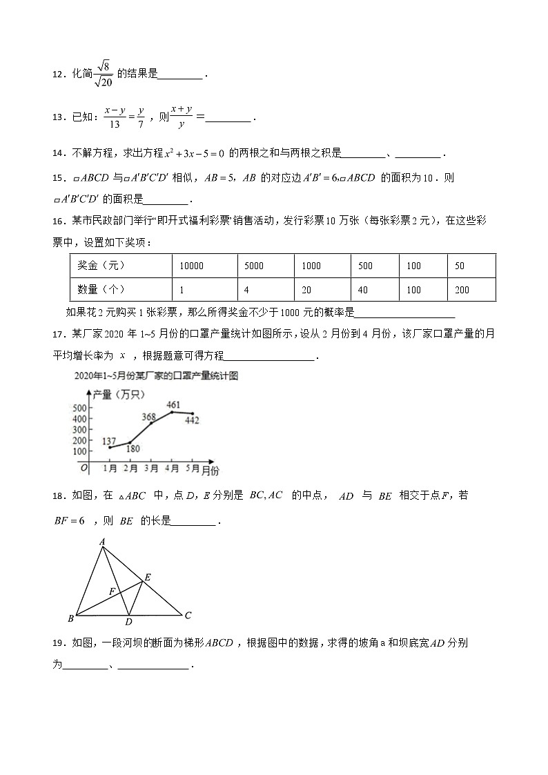 山西省晋城市阳城县2022年九年级上学期期末数学试题及答案03