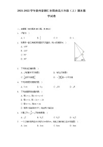 2021-2022学年贵州省铜仁市思南县八年级（上）期末数学试卷（含解析）