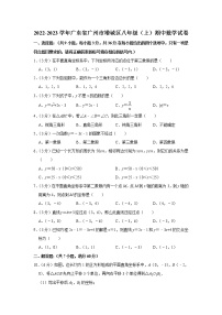 广东省广州市增城区2022-2023学年八年级上学期期中数学试卷(含答案)