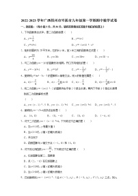 广西梧州市岑溪市2022-2023学年九年级上学期期中数学试卷 (含答案)