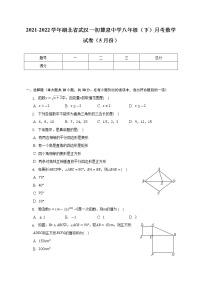 湖北省武汉一初慧泉中学2021-2022学年八年级（下）月考数学试卷（5月份）(解析版)