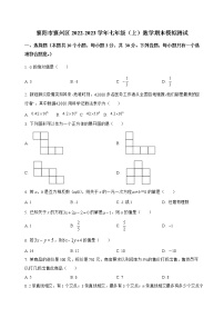 湖北省襄阳市襄州区2022-2023学年七年级（上）数学期末模拟测试(解析版)