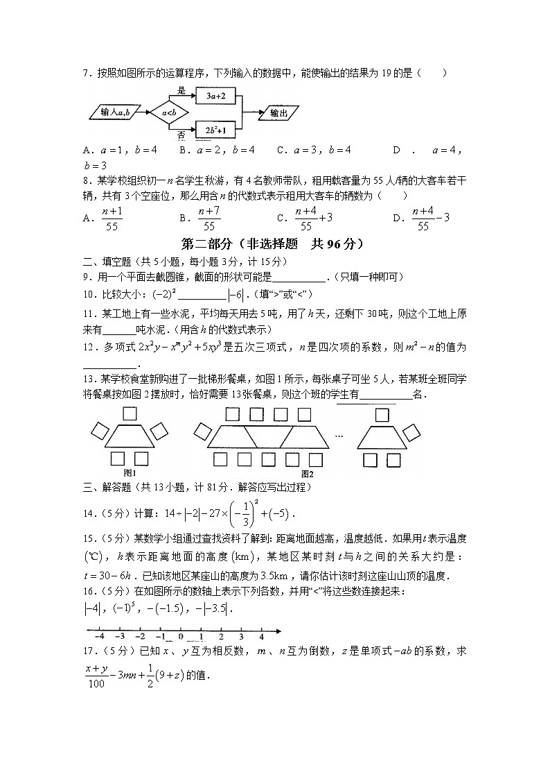 陕西省渭南市蒲城县2022-2023学年七年级上学期期中数学试题(无答案)第2页