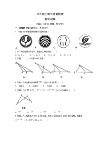 辽宁省鞍山市高新区2022-2023年学年上学期八年级期中数学试卷