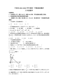 陕西省榆林市子洲县2021-2022学年八年级上学期期末素质测评数学试题