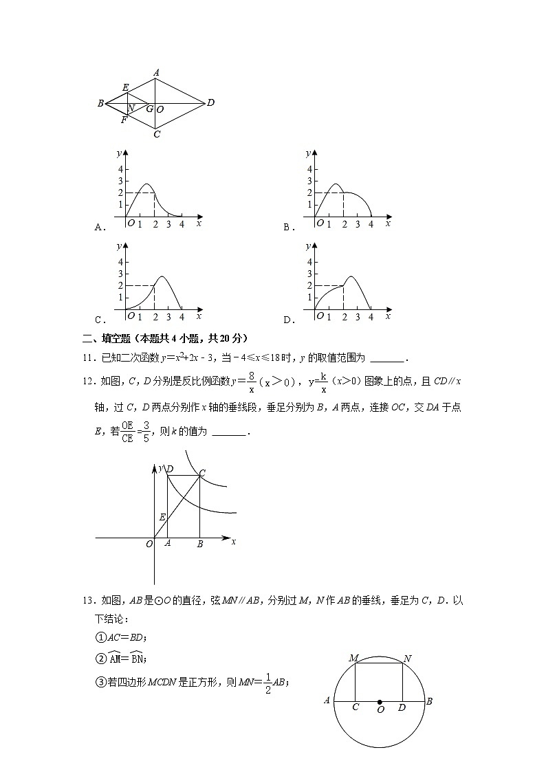安徽省合肥市长丰县城关中学2022-2023学年 九年级数学上学期第二次月考测试题第3页