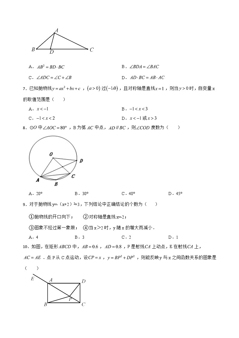 安徽省合肥市庐阳区2022年九年级上学期期末数学试题（附答案）02