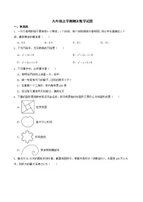 内蒙古自治区呼和浩特市2022年九年级上学期期末数学试题（附答案）