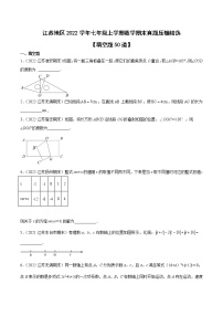 江苏省十三市各地区2022学年七年级上学期数学期末真题压轴精选——填空题50道（原卷+解析）