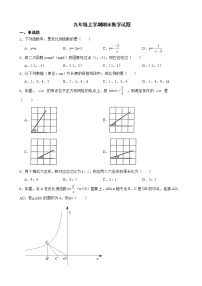 安徽省合肥市长丰县2022年九年级上学期期末数学试题及答案