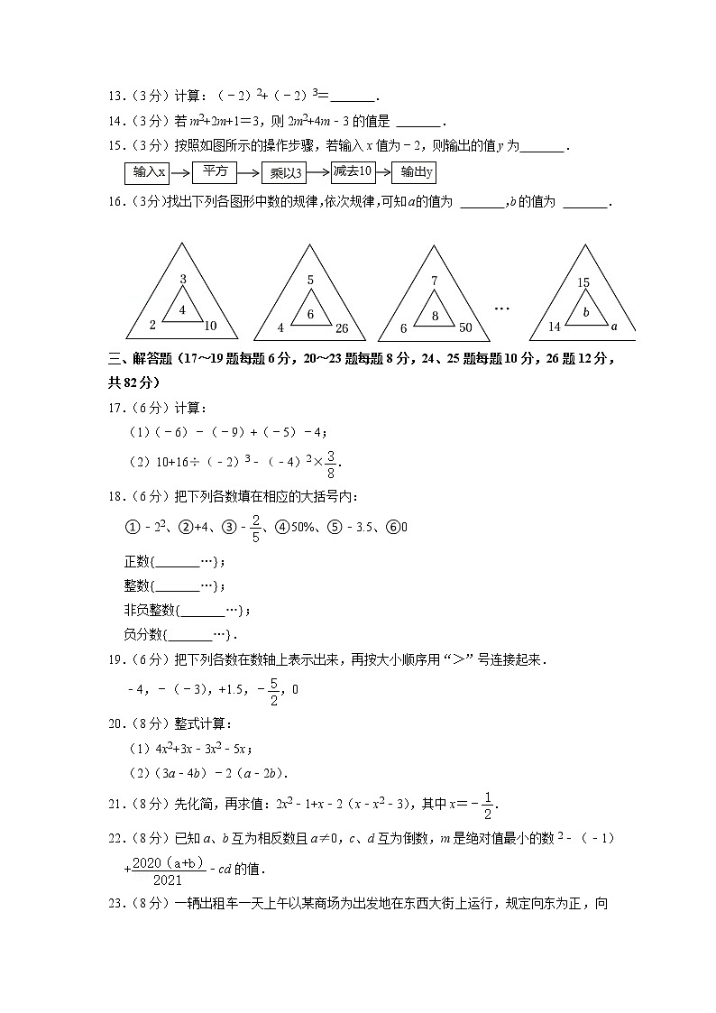 湖南省郴州市宜章县湘南红军学校2021-2022学年七年级上学期期中检测数学试卷第2页