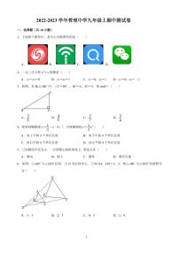 福建省莆田市哲理中学2022-2023学年九年级上学期期中数学试题