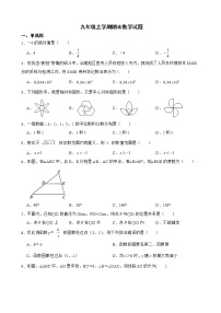 广东省惠州市2022年九年级上学期期末数学试题及答案