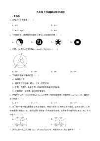 黑龙江省鹤岗市绥滨县2022年九年级上学期期末数学试题及答案