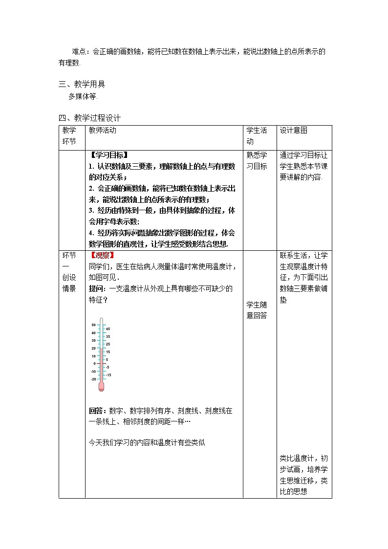 1.2.2《数轴》精品教案第2页